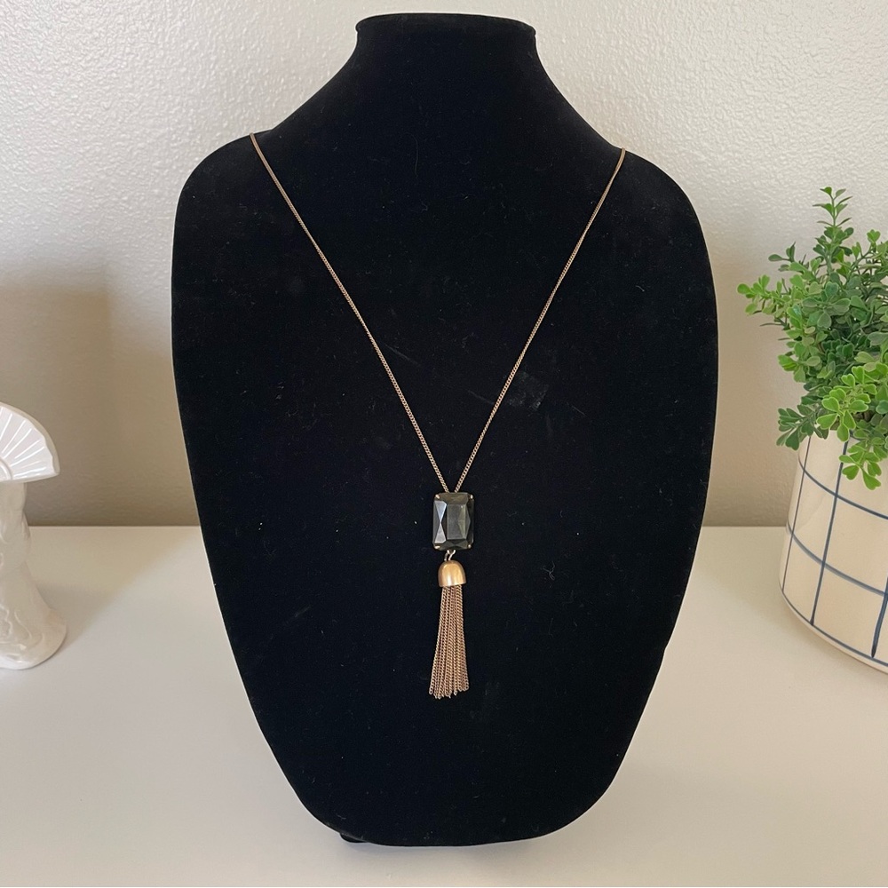 J. Crew long tassel necklace